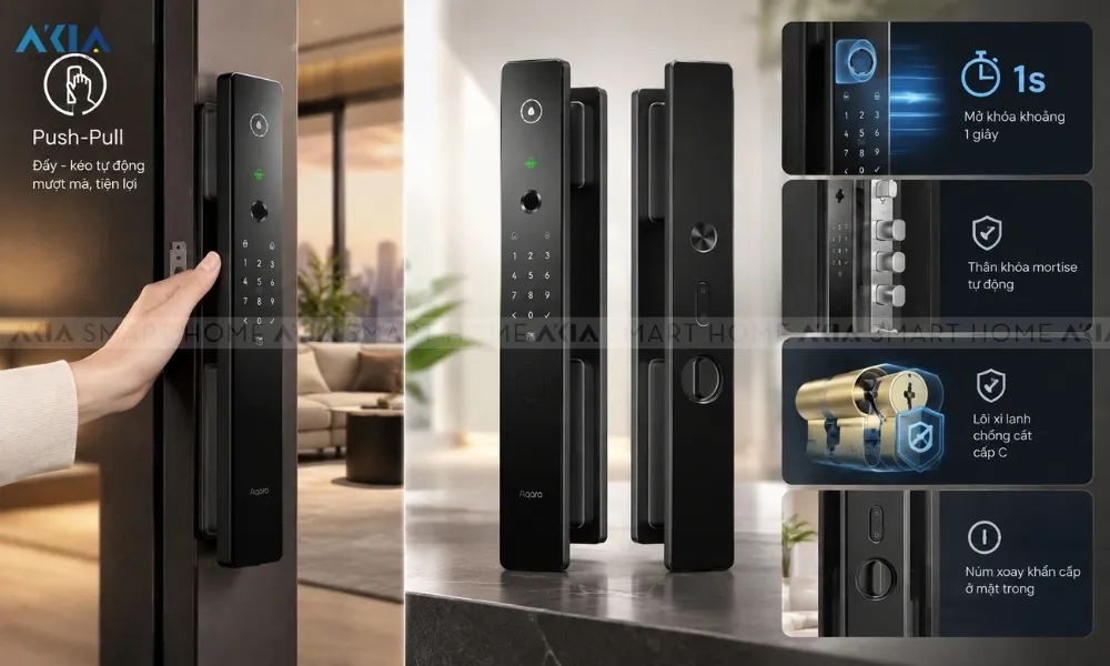 Khoá Cửa Thông Minh Aqara D300 Uwb Mở Cửa Từ Xa 9 Khoá Cửa Thông Minh Aqara D300 Uwb - Akia Smart Home