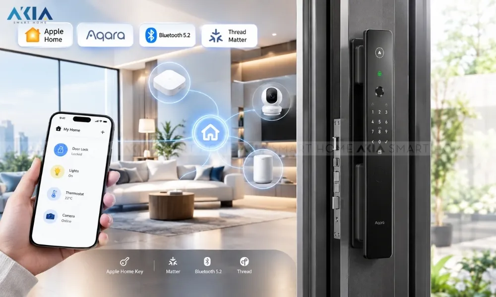 Khoá Cửa Thông Minh Aqara D300 Uwb Mở Cửa Từ Xa 10 Khoá Cửa Thông Minh Aqara D300 Uwb - Akia Smart Home