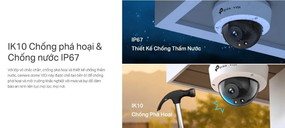 Camera Mạng Tp-Link Vigi Dome Có Màu 3Mp 40 Camera Mạng Tp-Link Vigi Dome Có Màu 3Mp - Akia Smart Home