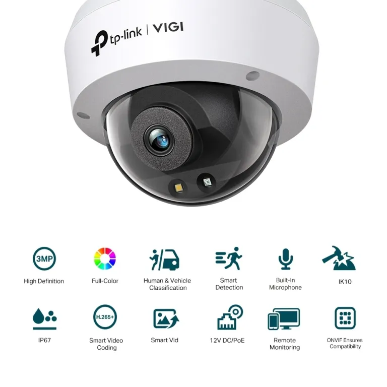 Camera Mạng TP-Link VIGI Dome Có Màu 3MP - AKIA Smart Home