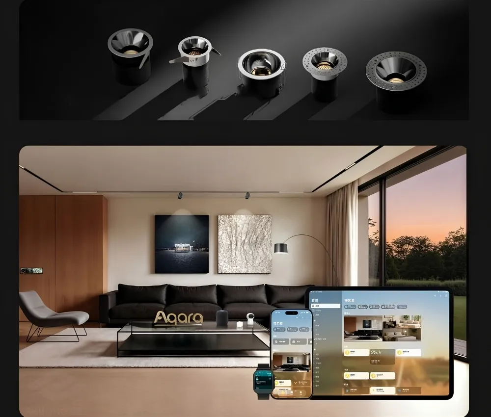 Đèn Âm Trần Aqara Dowlight T2 Pro 60 Độ 12W 27 Đèn Âm Trần Aqara Dowlight T2 Pro 60 Độ 12W - Akia Smart Home