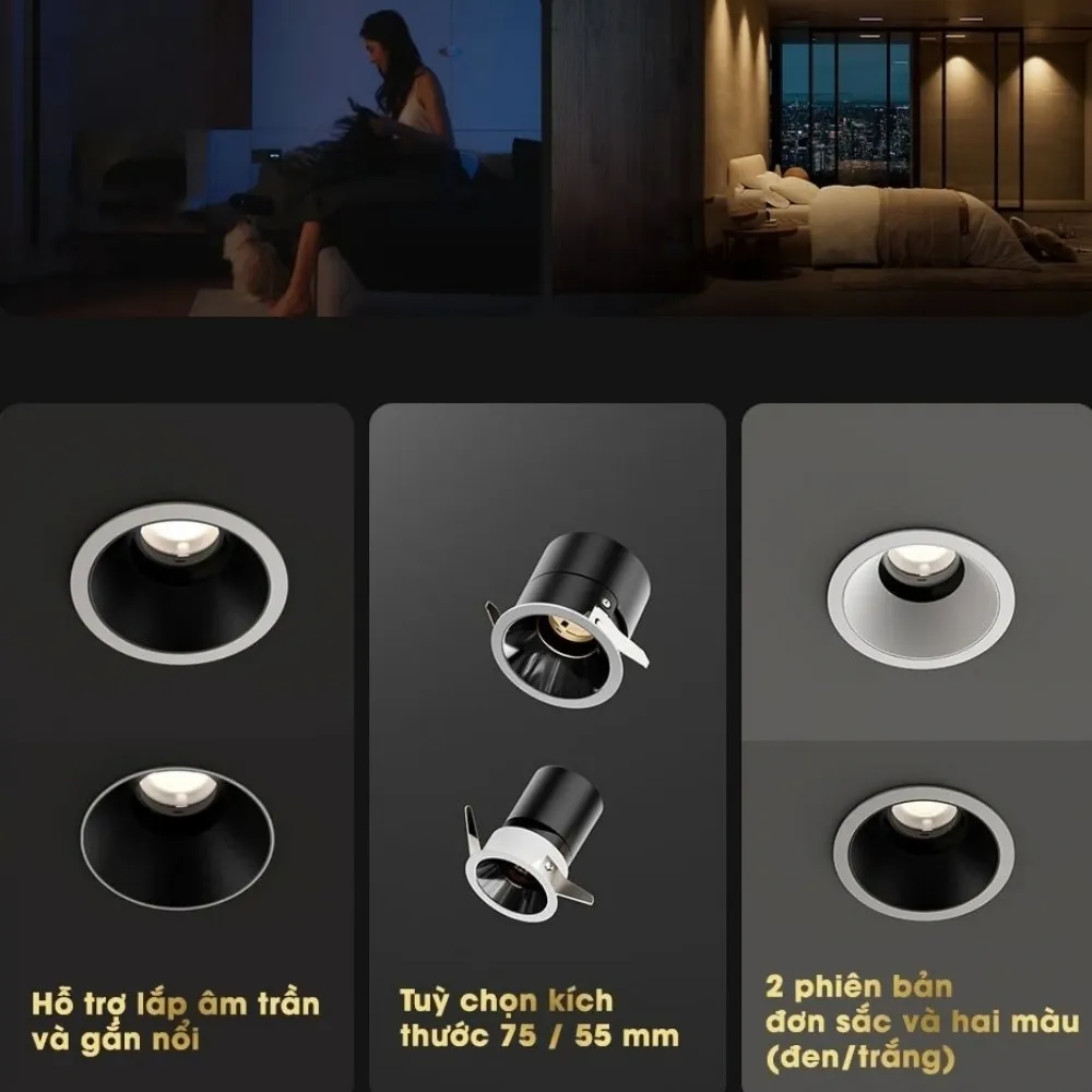 Đèn Âm Trần Aqara Dowlight T2 Pro 60 Độ 12W 31 Đèn Âm Trần Aqara Dowlight T2 Pro 60 Độ 12W - Akia Smart Home