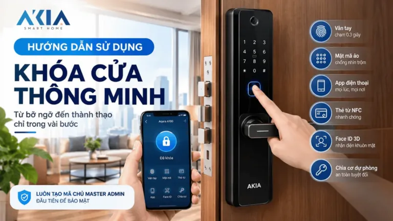 Hướng Dẫn Sử Dụng Khóa Cửa Thông Minh Từ A-Z | AKIA