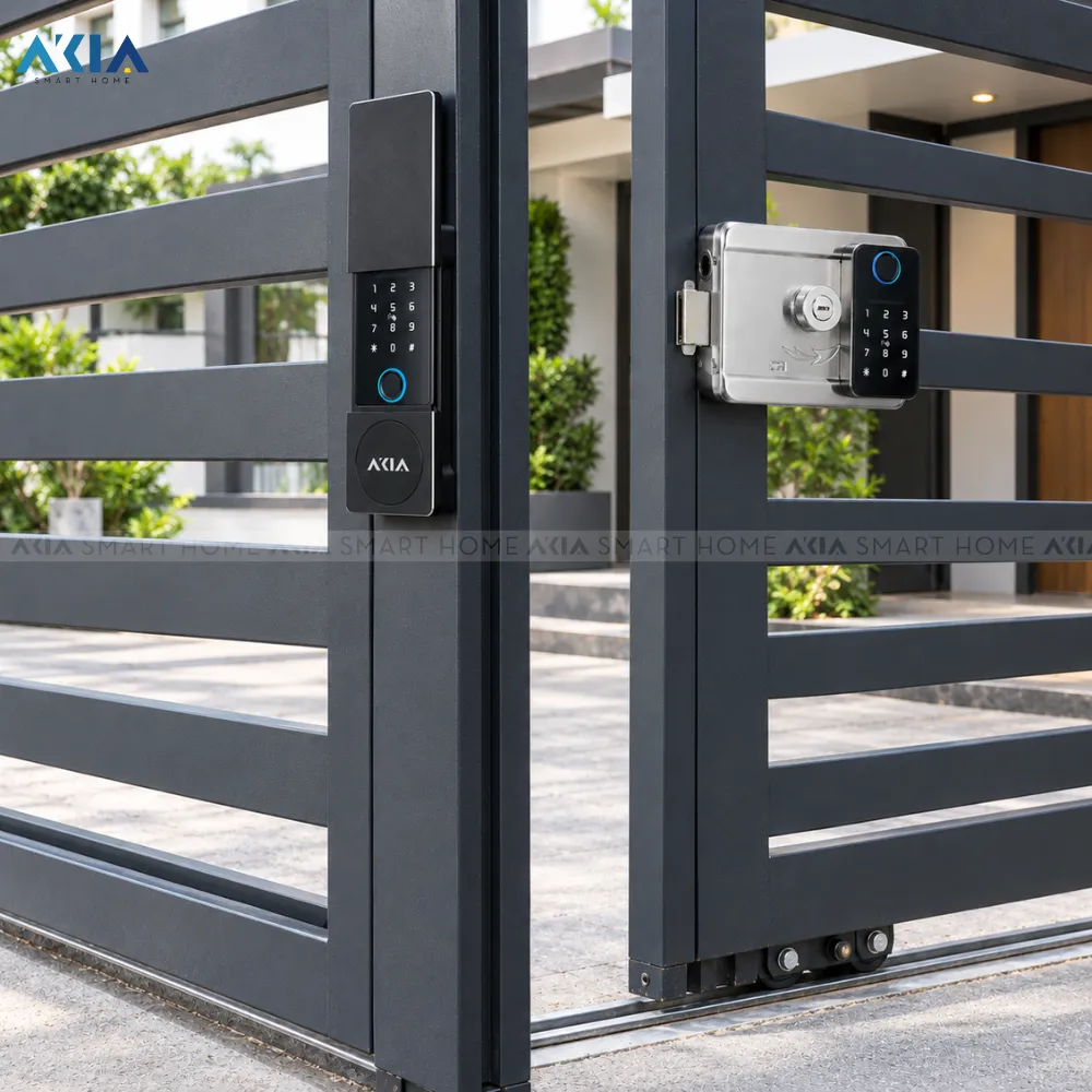 Khóa Cổng Vân Tay Thông Minh Akia Nt-01 24 Khóa Cổng Vân Tay Thông Minh Akia Nt-01 - Akia Smart Home