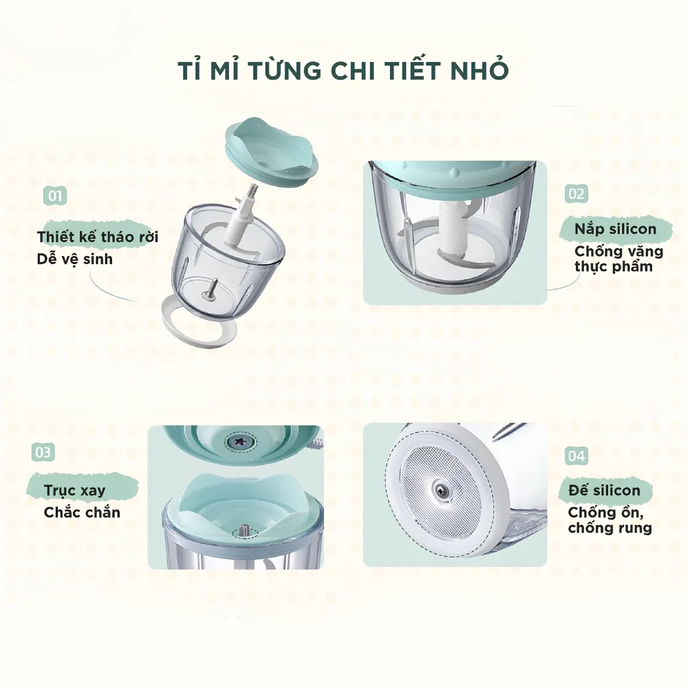 Máy Xay Ăn Dặm Bear 0,6L Gr-B06V1 18 Máy Xay Ăn Dặm Bear 0,6L Gr-B06V1 - Akia Smart Home
