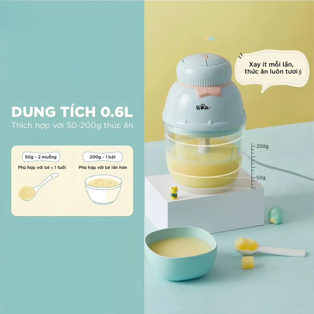 Máy Xay Ăn Dặm Bear 0,6L Gr-B06V1 16 Máy Xay Ăn Dặm Bear 0,6L Gr-B06V1 - Akia Smart Home