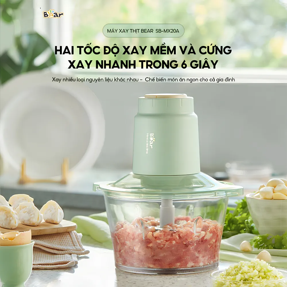 Máy Xay Thịt Bear Sb-Mx20A 1.8L 10 Máy Xay Thịt Bear 1.8L Sb-Mx20A - Akia Smart Home