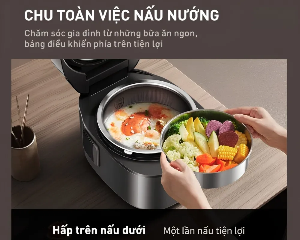 Nồi Cơm Điện Chống Dính Tự Nhiên Joyoung Jnrc-40N6 Ultra 32 Nồi Cơm Điện Cao Tần Chống Dính Tự Nhiên Joyoung Jnrc-40N6 Ultra - Akia Smart Home