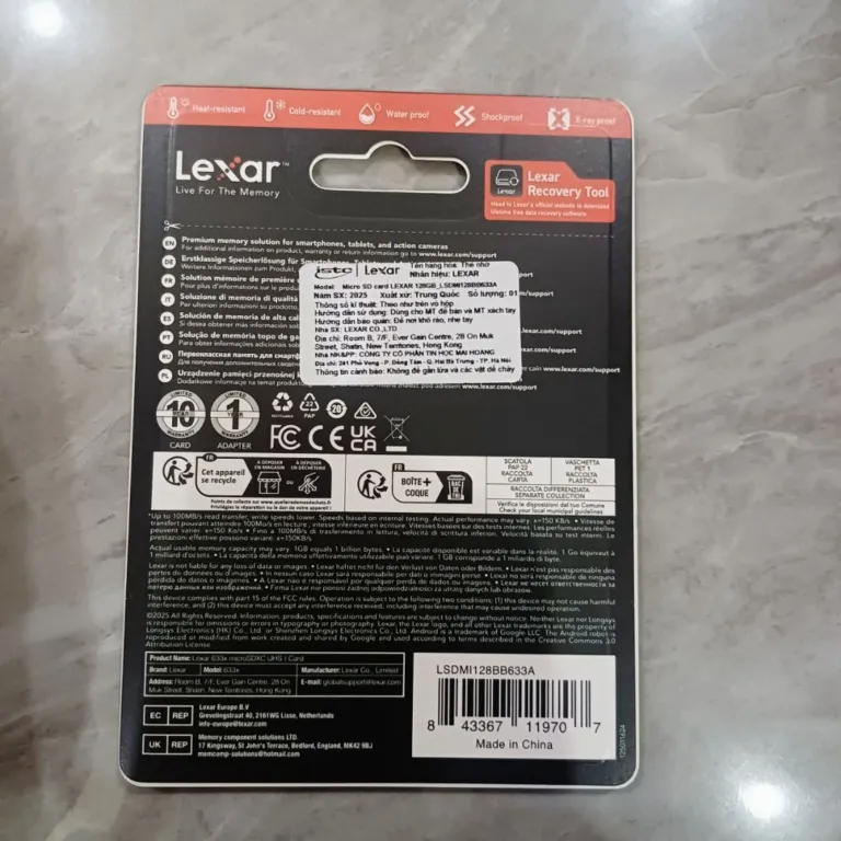 Thẻ nhớ Lexar 633x Micro SDXC Class 10 UHS-I - AKIA Smart Home