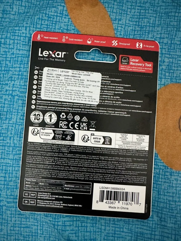 Thẻ nhớ Lexar 633x Micro SDXC Class 10 UHS-I - AKIA Smart Home