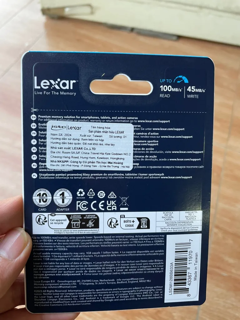 Thẻ nhớ Lexar 633x Micro SDXC Class 10 UHS-I - AKIA Smart Home
