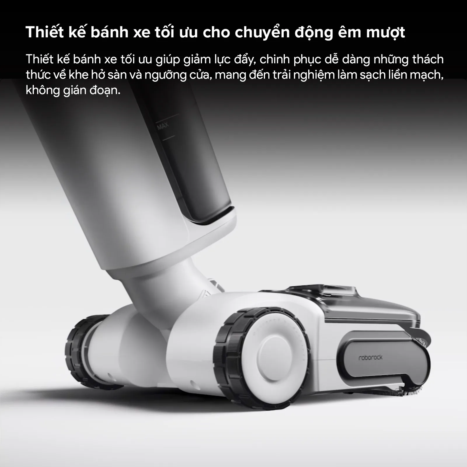 Máy Hút Bụi Lau Sàn Roborock F25 Pure 14 Bánh Xe Tối Ưu Trên Roborock F25 Pure