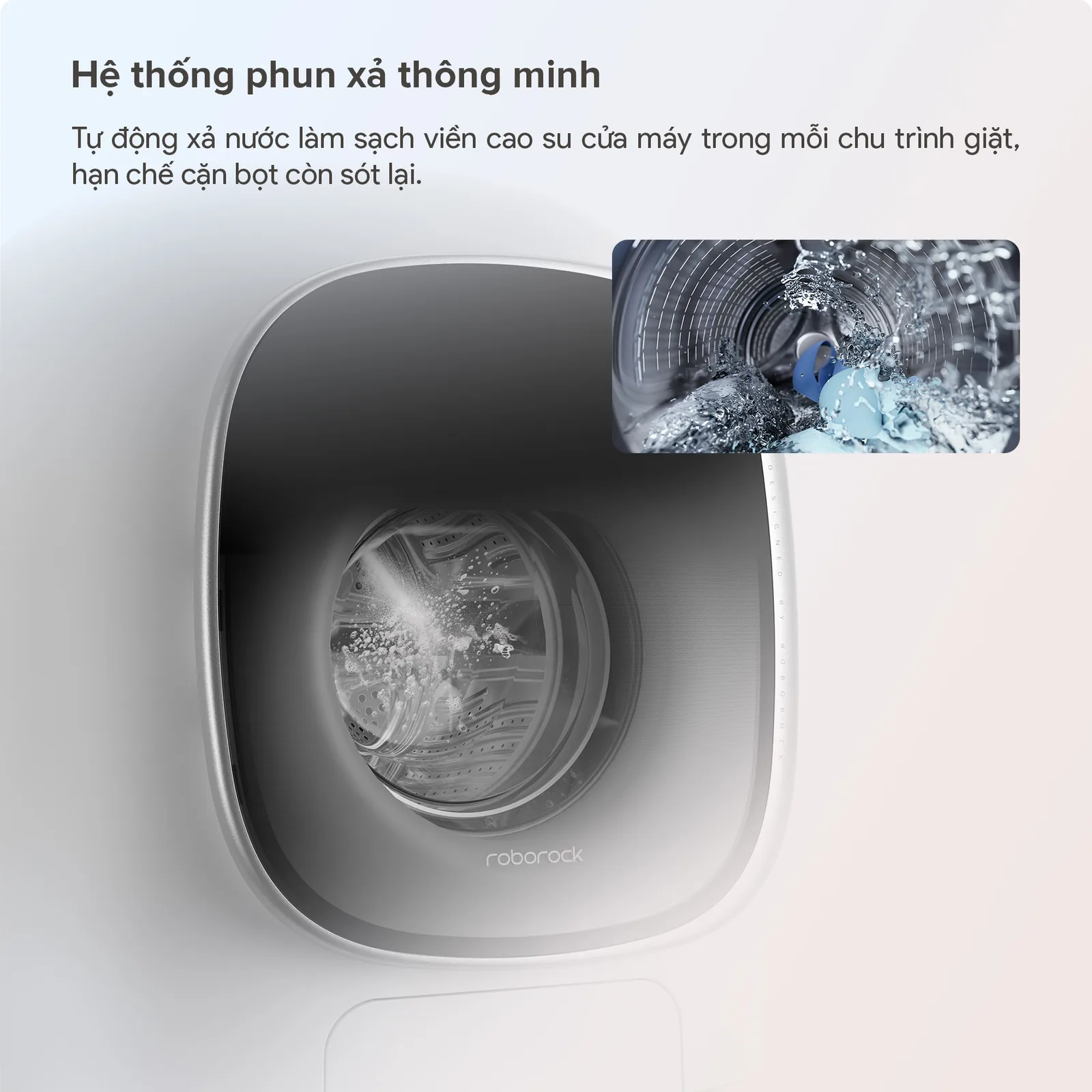 Máy Giặt Sấy Mini Roborock Zeo Mini 25 Hệ Thống Phun Xả Thông Minh Trên Roborock Zeo Mini