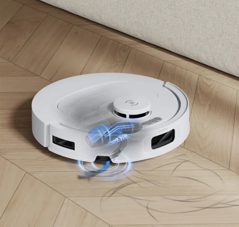 Robot hút bụi lau nhà Ecovacs Deebot T30S Pro Plus - Robot hút tóc trên sàn gỗ, chổi chống rối