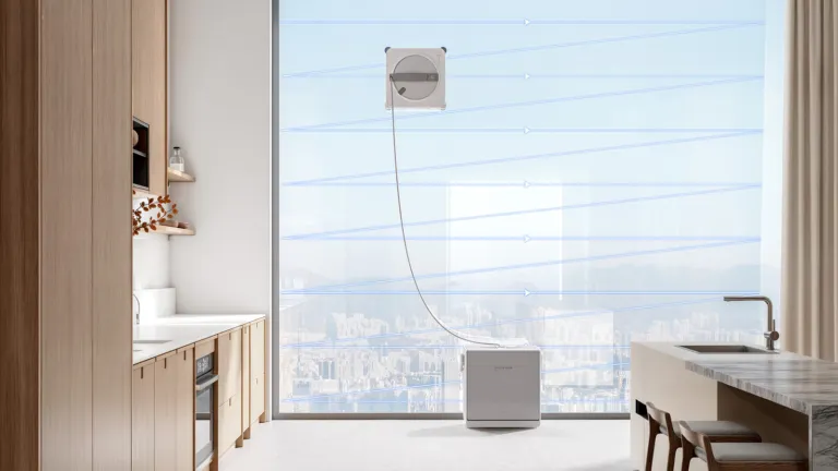 Robot lau kính Ecovacs Winbot W2S Omni 2027 - Robot lau kính làm sạch vách kính lớn trong căn bếp