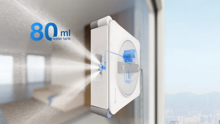 Robot lau kính Ecovacs Winbot W2S Omni 2027 - Vòi phun nước góc rộng của robot lau kính