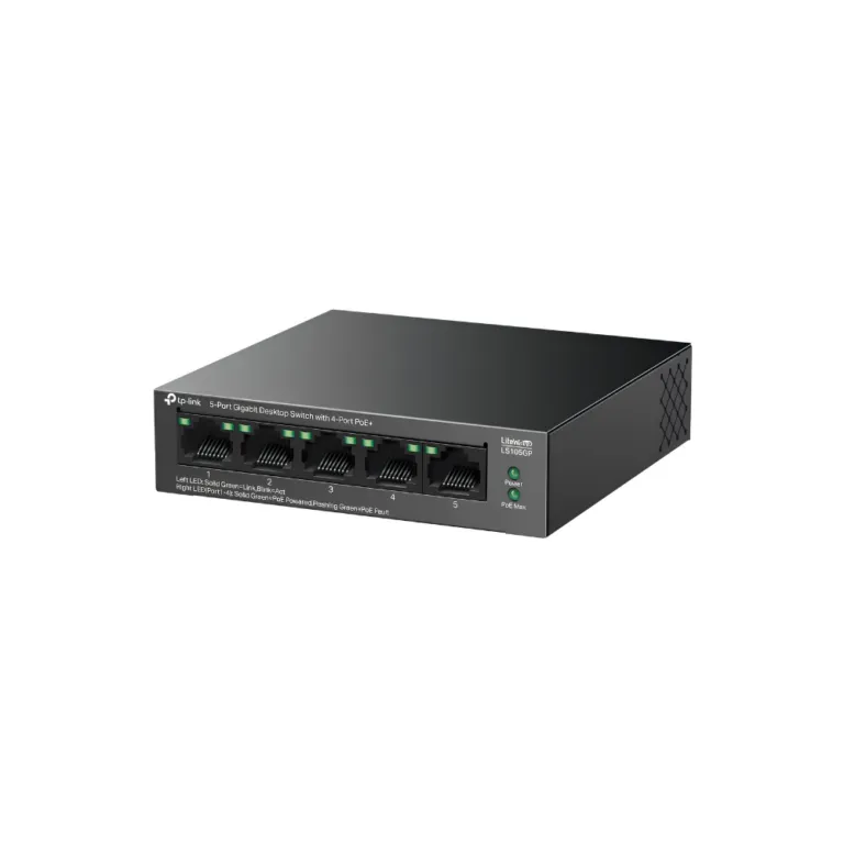 Switch TP Link LS105GP Gigabit 5 Cổng với 4 Cổng PoE+ - AKIA Smart Home